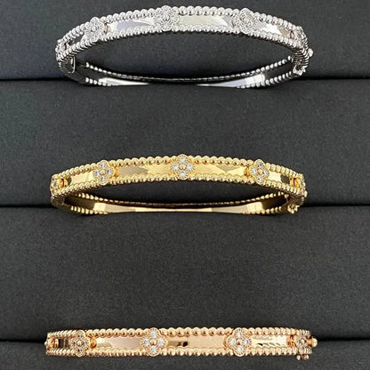 [Rosla Jewelry]CLOVER BRACELET 4MM DIAMONDS