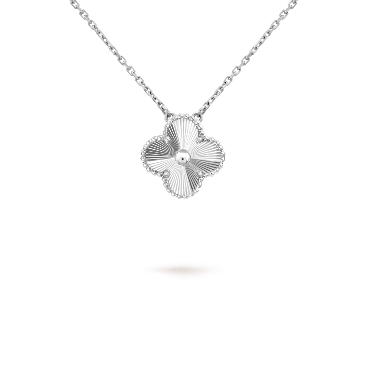 [Rosla Jewelry]CLOVER 15MM LASER NECKLACE SILVER