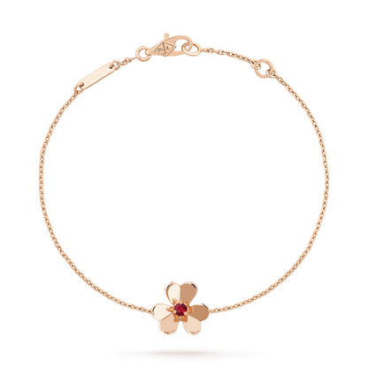 [Rosla Jewelry]FRIVOLE GOLD FLOWER PINK MALACHITE BRACELET