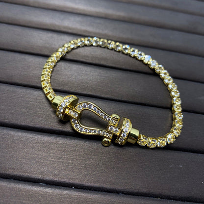 [Rosla Jewelry]FORCE  HORSESHOE  DIAMOND TENNIS BRACELET