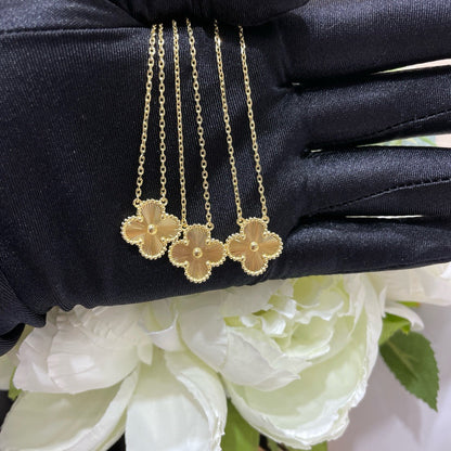 [Rosla Jewelry]CLOVER 15MM LASER NECKLACE