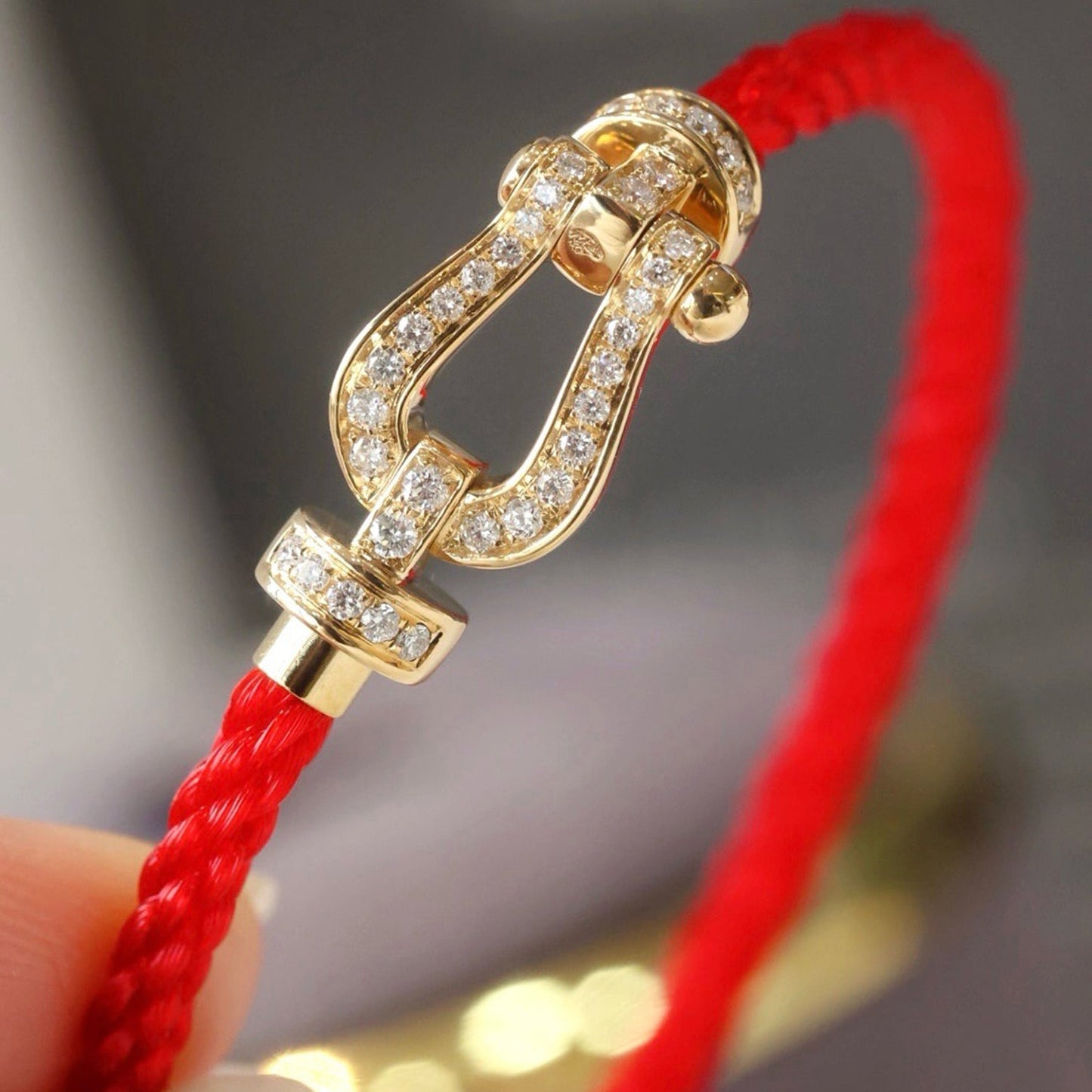 [Rosla Jewelry]FORCE LARGE HORSESHOE FULL DIAMOND BRACELET GOLD