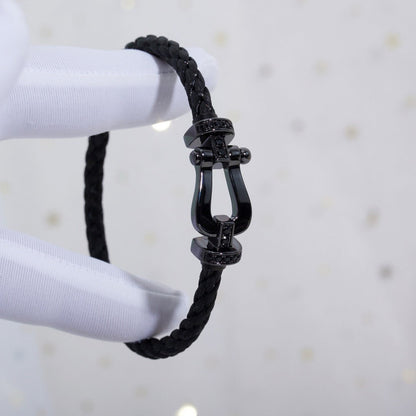 [Rosla Jewelry]FORCE LARGE SERIES HORSESHOE BLACK SAMURAI BRACELET