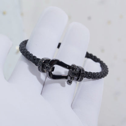 [Rosla Jewelry]FORCE LARGE SERIES HORSESHOE BLACK SAMURAI BRACELET