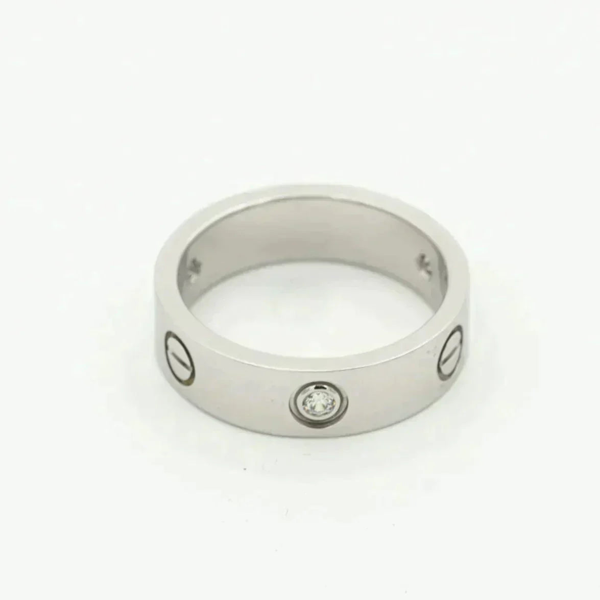 [Rosla Jewelry]LOVE RING 5.5MM 3 DIAMONDS SILVER