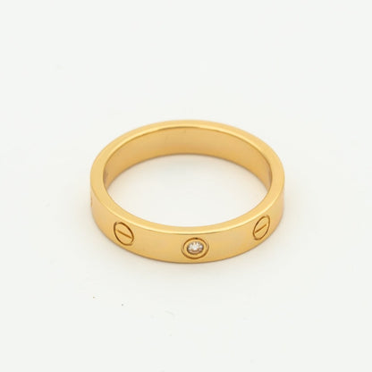 [Rosla Jewelry]LOVE RING 4MM 1 DIAMOND PINK GOLD