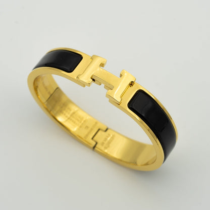 [Rosla Jewelry]H BLACK BRACELET