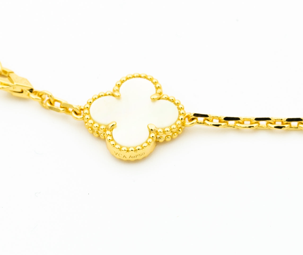 [Rosla Jewelry]CLOVER BRACELET 5 MOTIFS ONYX MOP