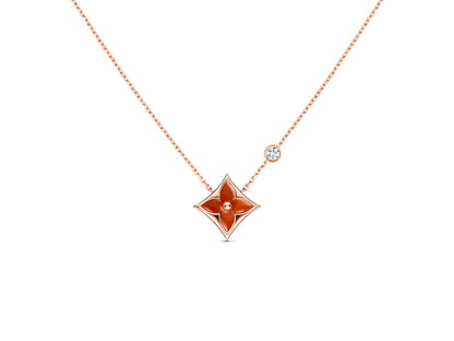 [Rosla Jewelry]STAR NECKLACE PINK GOLD 1 DIAMOND