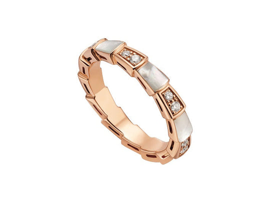 [Rosla Jewelry]SERPENTI RING PINK GOLD DIAMOND MOP 3MM