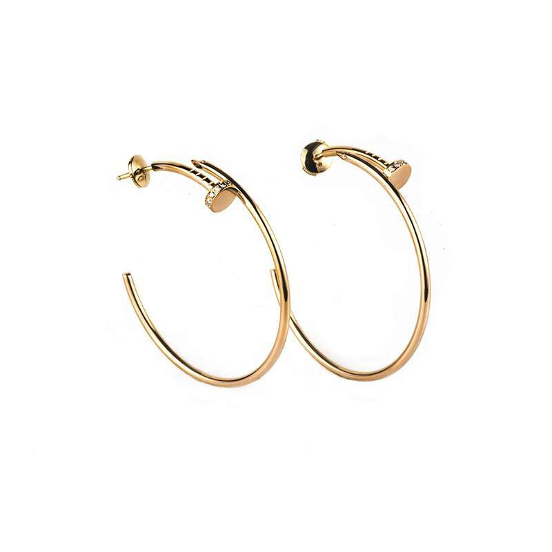 [Rosla Jewelry]JUSTE EARRINGS GOLD DIAMONDS 1.8MM