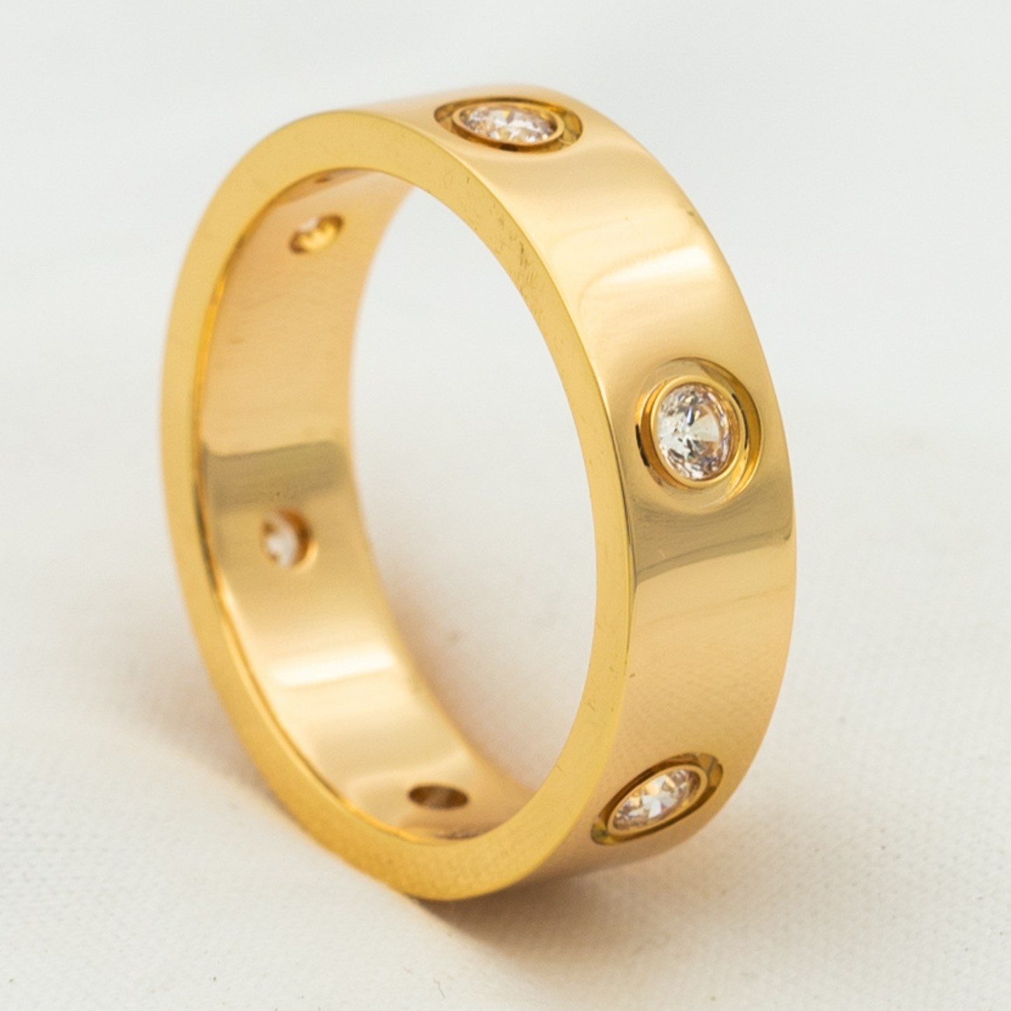 [Rosla Jewelry]LOVE RING 5.5MM 6 DIAMONDS PINK GOLD