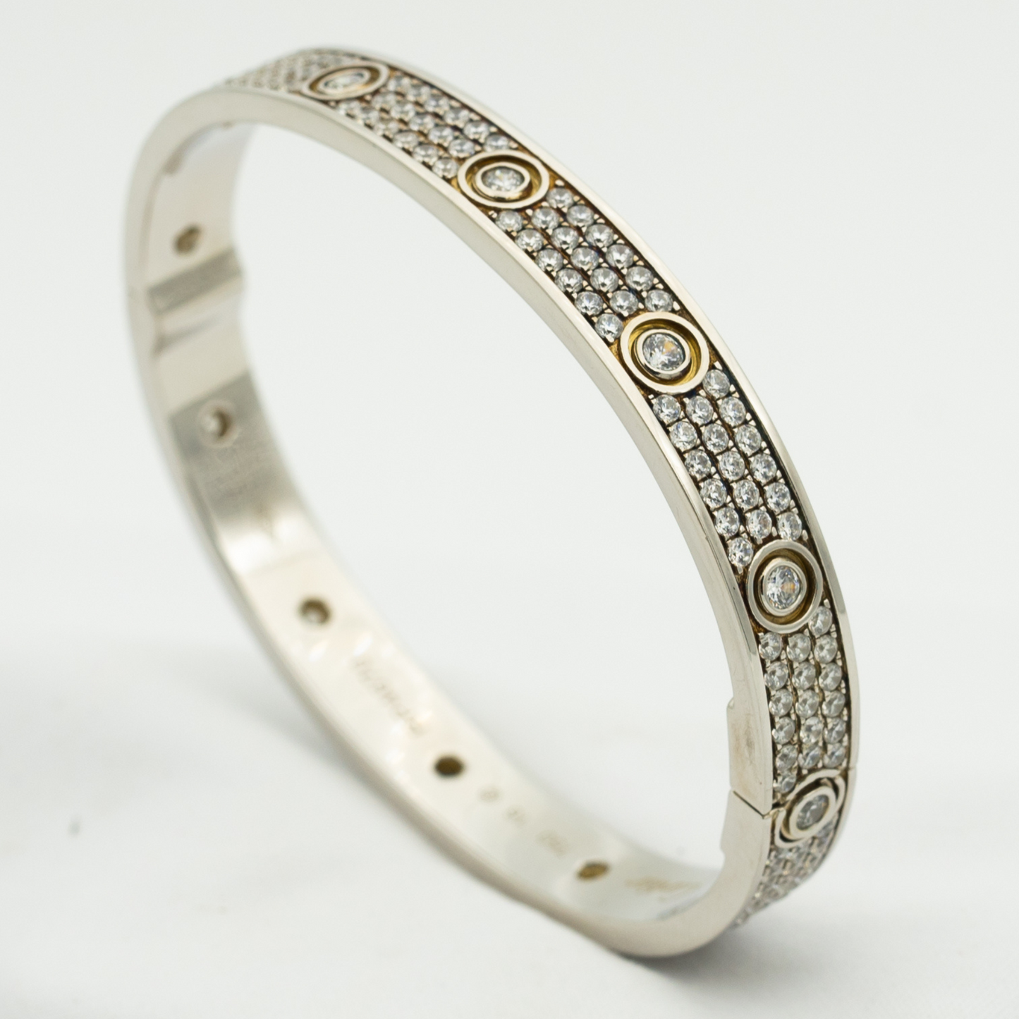 [Rosla Jewelry]LOVE BRACELET 6.1MM DIAMOND-PAVED 10 BIG DIAMONDS