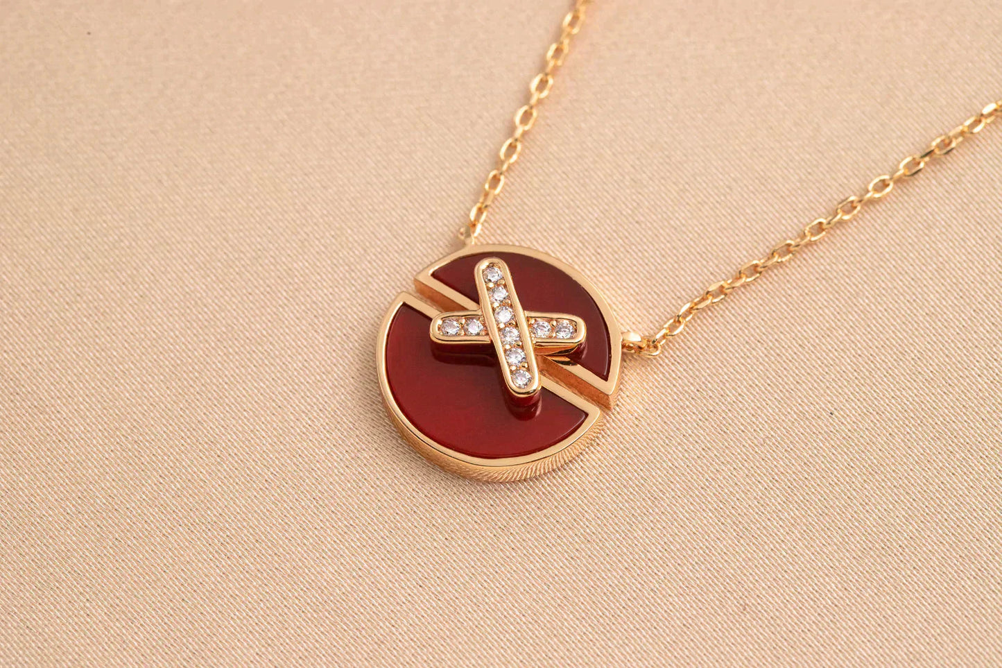 [Rosla Jewelry]JEUX DE ROSE GOLD DIAMOND NECKLACE