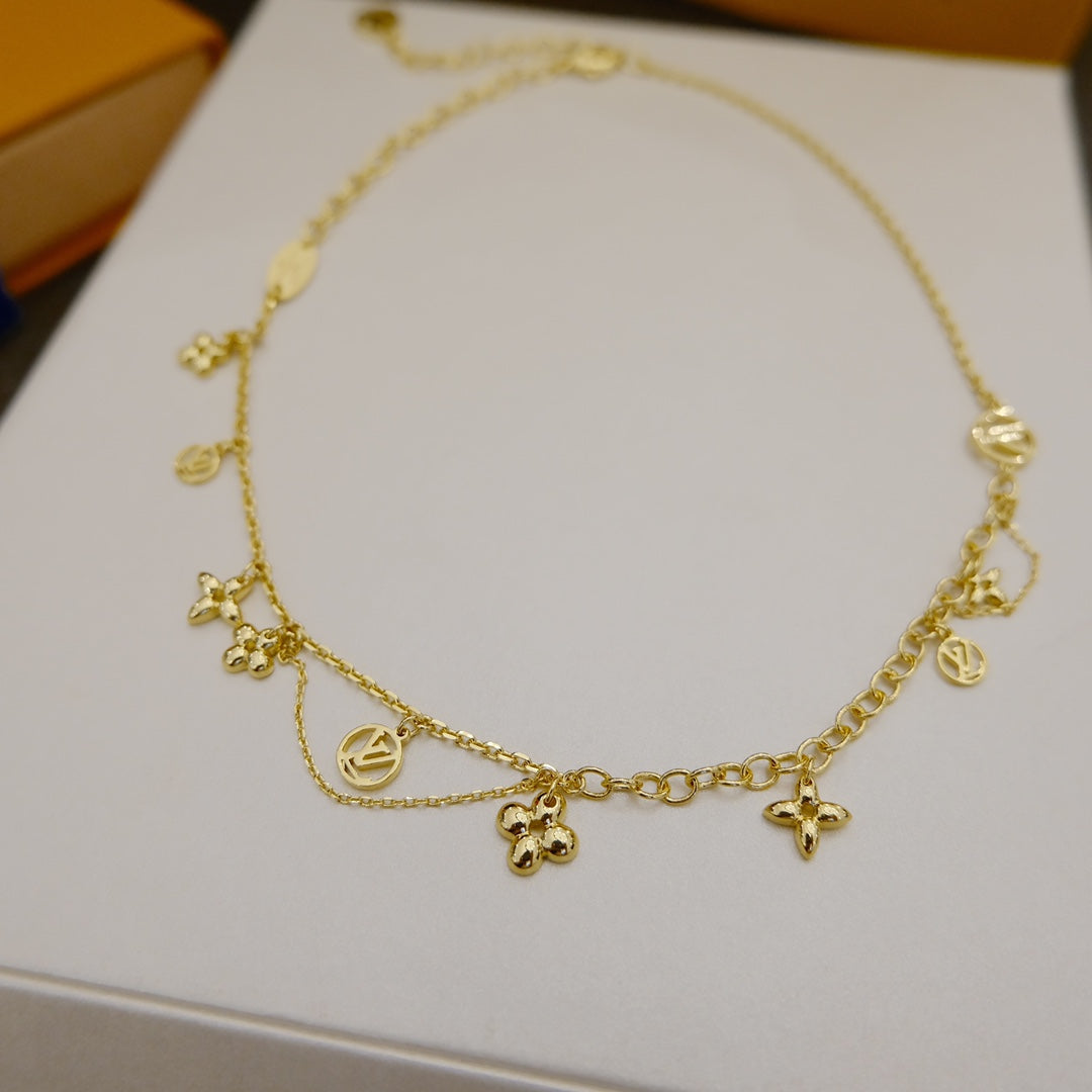 [Rosla Jewelry]BLOOMING SUPPLE NECKLACE BRASS