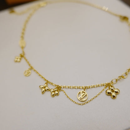 [Rosla Jewelry]BLOOMING SUPPLE NECKLACE BRASS