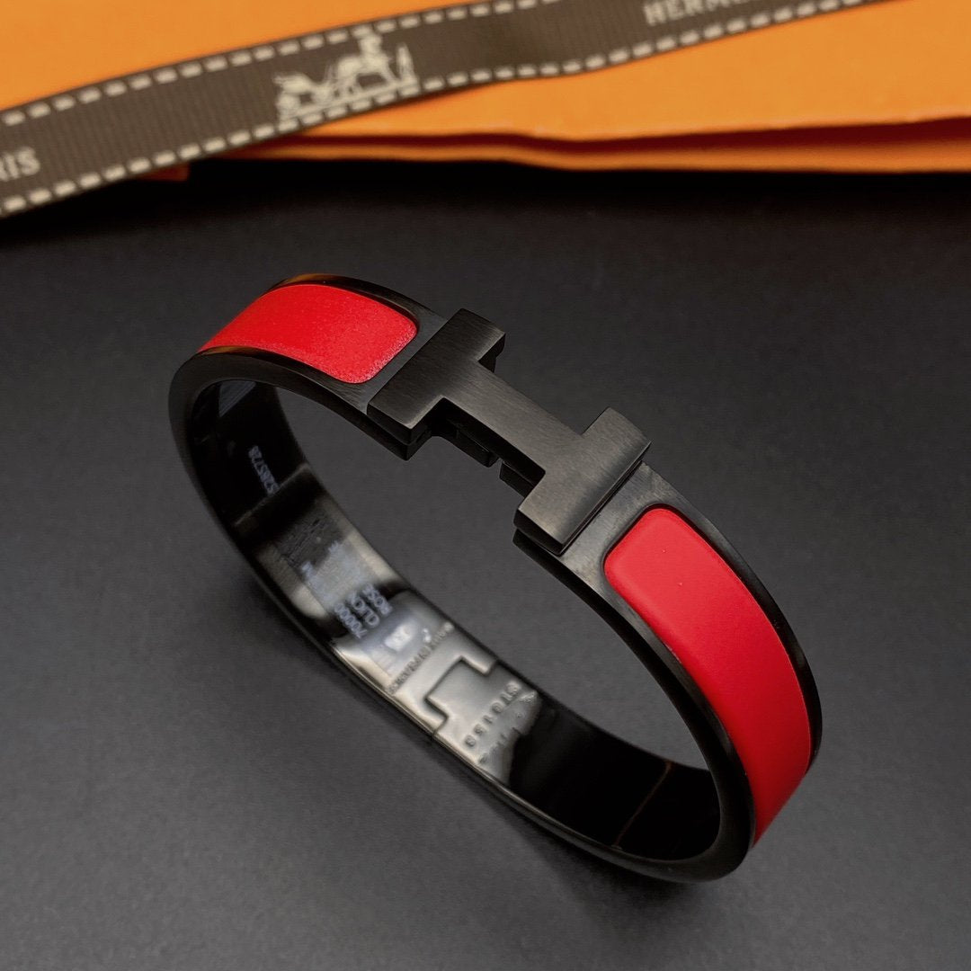 [Rosla Jewelry]CLIC HM SO BLACK RED BRACELET