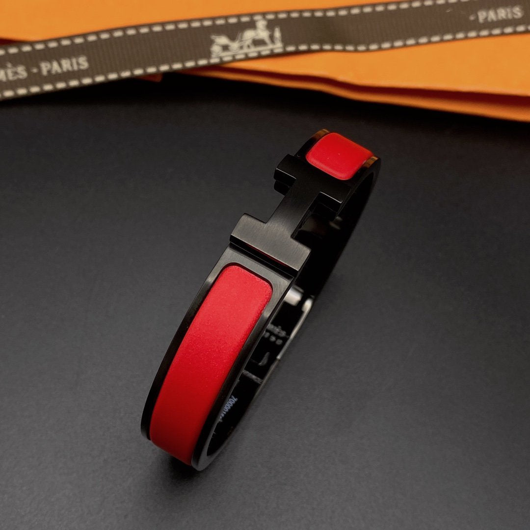 [Rosla Jewelry]CLIC HM SO BLACK RED BRACELET