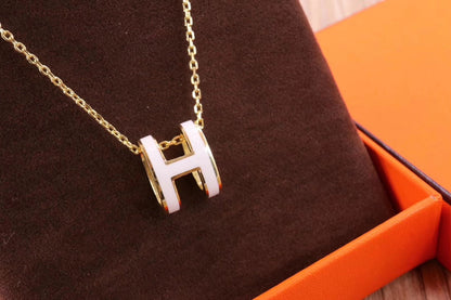 [Rosla Jewelry]HM CLIC YELLOW ENAMEL GOLD NECKLACE