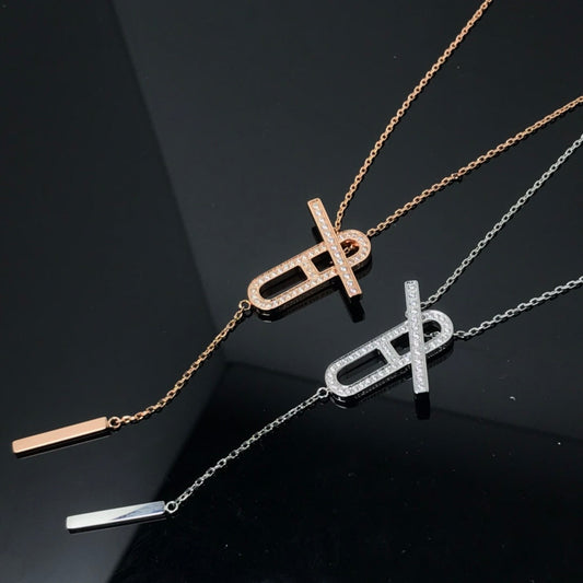 [Rosla Jewelry]HM NECKLACE PLATINUM ROSE GOLD DIAMOND