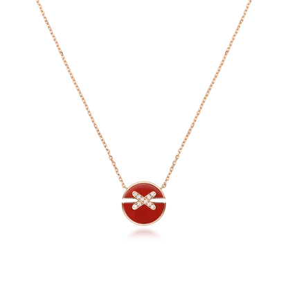 [Rosla Jewelry]JEUX DE ROSE GOLD DIAMOND NECKLACE