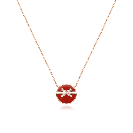 [Rosla Jewelry]JEUX DE ROSE GOLD DIAMOND NECKLACE