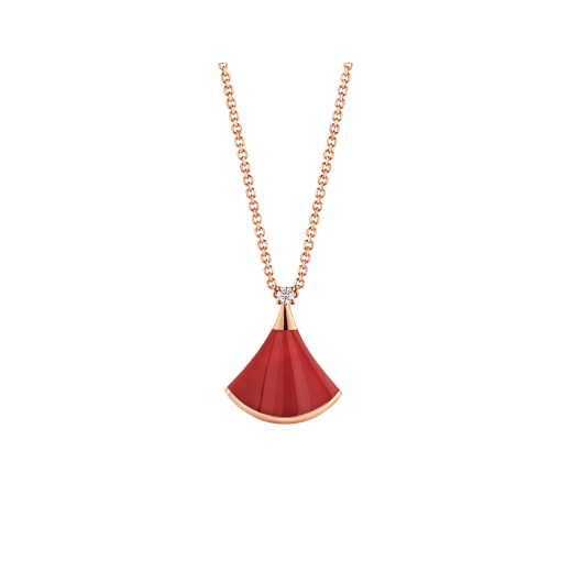 [Rosla Jewelry]DREAM NECKLACE CARNELIAN 1 DIAMOND