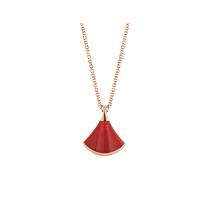 [Rosla Jewelry]DREAM NECKLACE CARNELIAN 1 DIAMOND