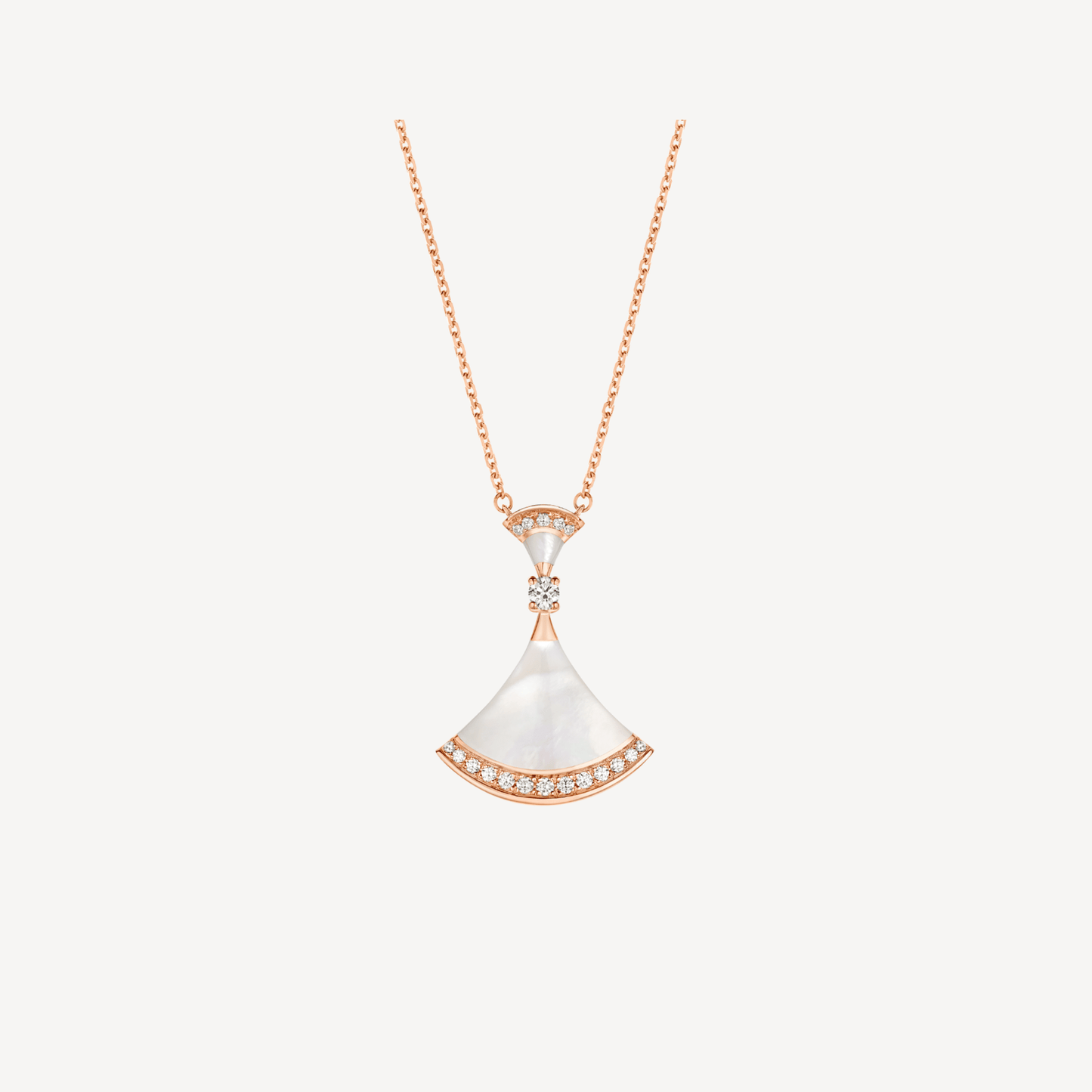 [Rosla Jewelry]DREAM NECKLACE MOP PINK GOLD DIAMOND