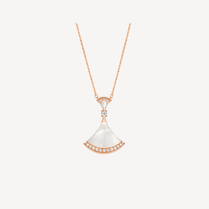 [Rosla Jewelry]DREAM NECKLACE MOP PINK GOLD DIAMOND