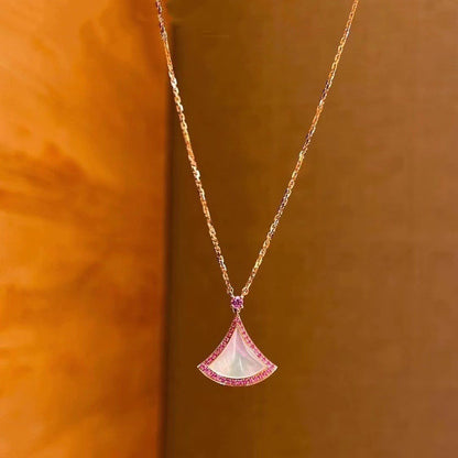 [Rosla Jewelry]DREAM NECKLACE MOP DIAMOND PINK