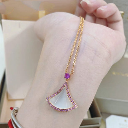 [Rosla Jewelry]DREAM NECKLACE MOP DIAMOND PINK