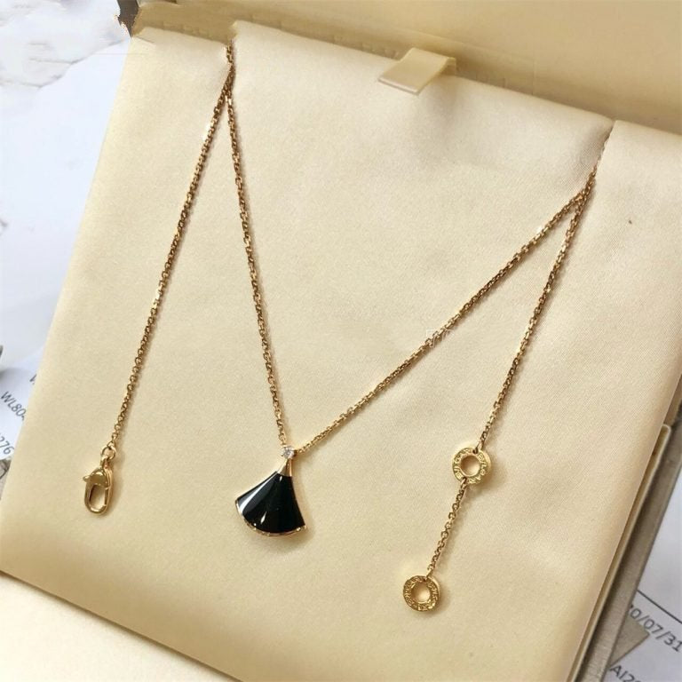 [Rosla Jewelry]DREAM NECKLACE ONYX 1 DIAMOND