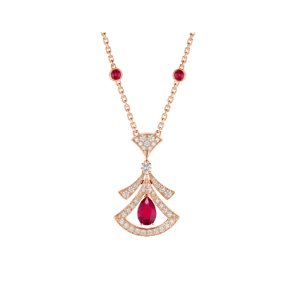 [Rosla Jewelry]DREAM NECKLACE CARNELIAN DIAMOND PINK GOLD