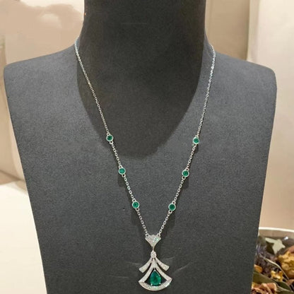 [Rosla Jewelry]DREAM NECKLACE MALACHITE DIAMOND SILVER