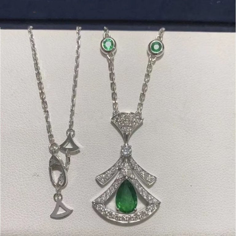 [Rosla Jewelry]DREAM NECKLACE MALACHITE DIAMOND SILVER