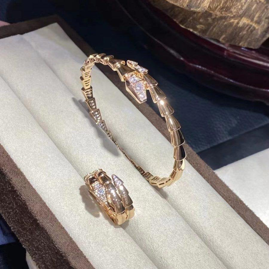 [Rosla Jewelry]SERPENTI BRACELET DIAMONDS PINK GOLD