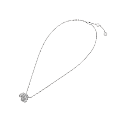 [Rosla Jewelry]SERPENTI SILVER NECKLACE DOUBLE RING DIAMOND