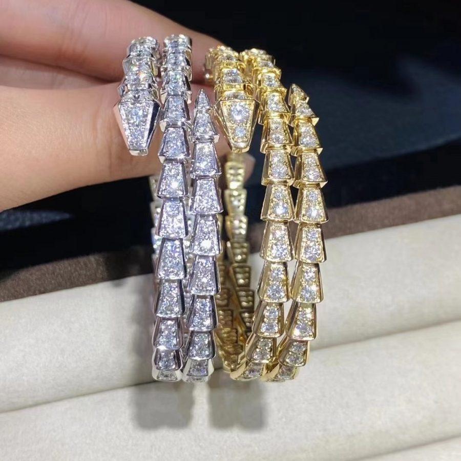 [Rosla Jewelry]SERPENTI BRACELET GOLD DIAMOND DOUBLE ROW