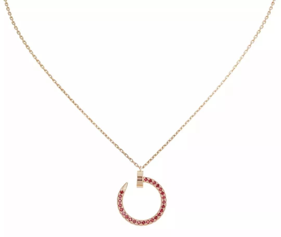 [Rosla Jewelry]JUSTE NECKLACE GOLD RED DIAMONDS