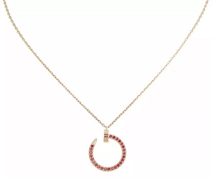 [Rosla Jewelry]JUSTE NECKLACE GOLD RED DIAMONDS