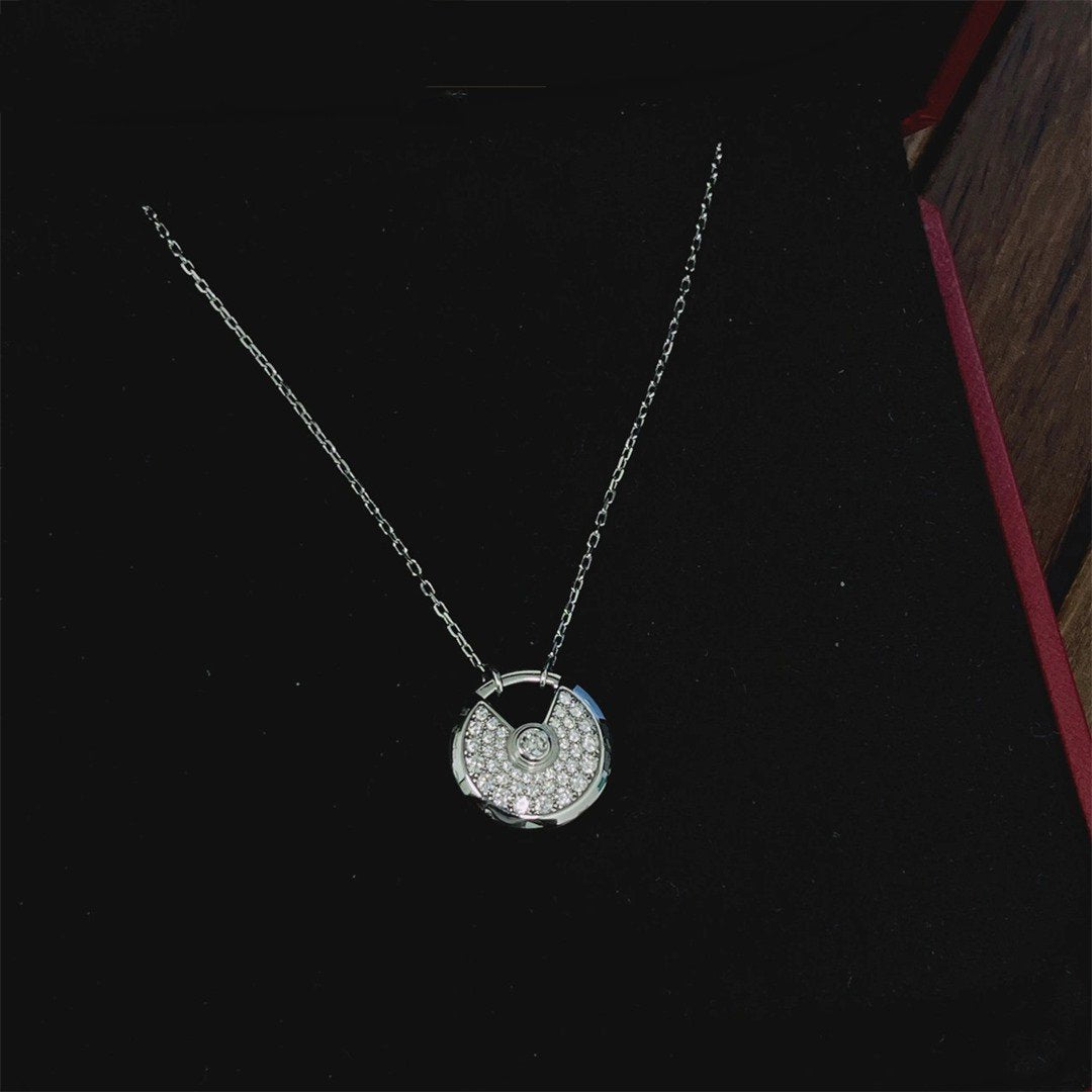 [Rosla Jewelry]AMULETTE SILVER FULL DIAMOND NECKLACE