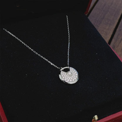 [Rosla Jewelry]AMULETTE SILVER FULL DIAMOND NECKLACE