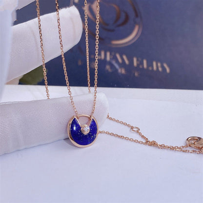 [Rosla Jewelry]AMULETTE ROSE GOLD AGATE NECKLACE