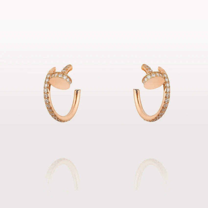 [Rosla Jewelry]JUSTE EARRINGS 12.75MM PINK GOLD DIAMOND