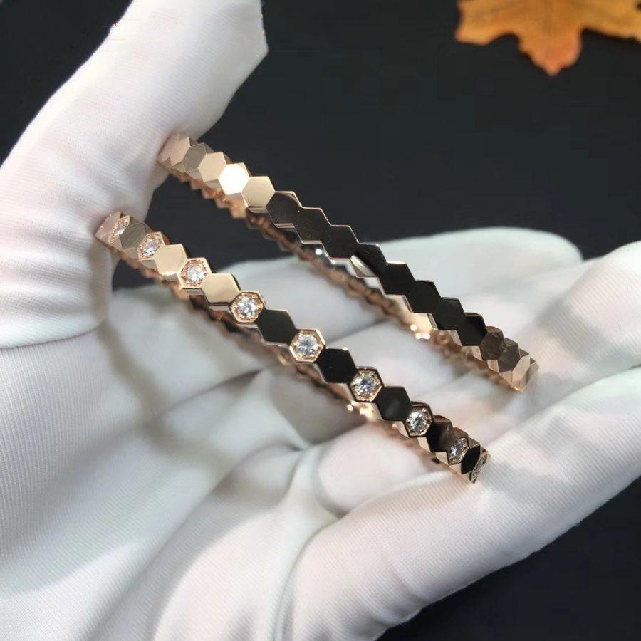 [Rosla Jewelry]BEE LOVE PINK GOLD DIAMOND BRACELET