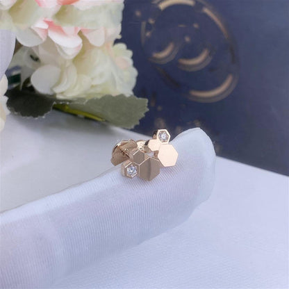 [Rosla Jewelry]BEE LOVE PINK GOLD DIAMOND EARRINGS