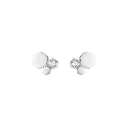 [Rosla Jewelry]BEE LOVE SILVER DIAMOND EARRINGS