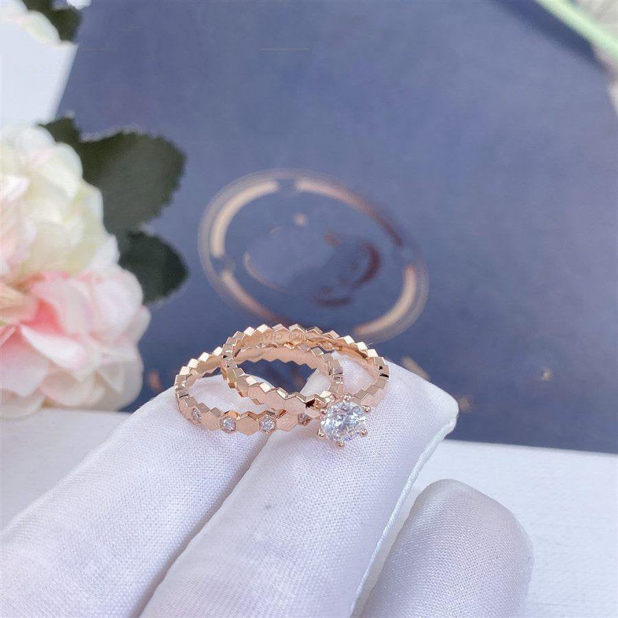 [Rosla Jewelry]BEE LOVE RING PINK GOLD 1 DIAMOND