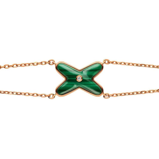 [Rosla Jewelry]JEUX BRACELET MALACHITE PINK GOLD 1 DIAMOND